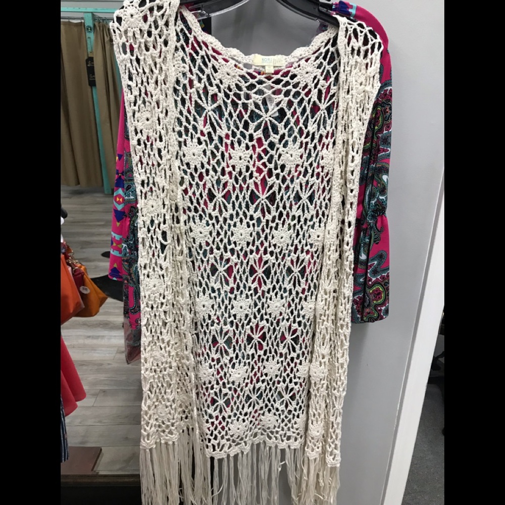 Boutique  brand crochet vest